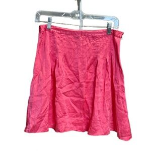 Kenneth Cole New York Pink Pleated Silk Skirt | US 4